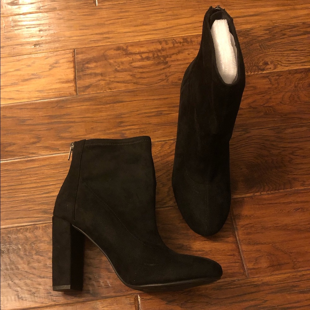 NEW Faux Suede Black Boots